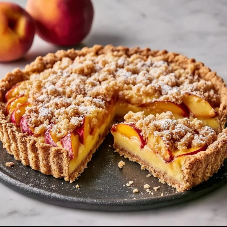 Buttery Nectarine Crumb Tart Recipe