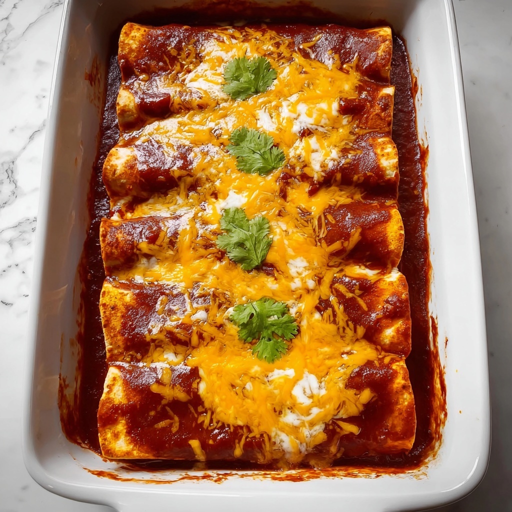 Chicken Enchiladas with Homemade Red Enchilada Sauce Recipe - Recipe Image