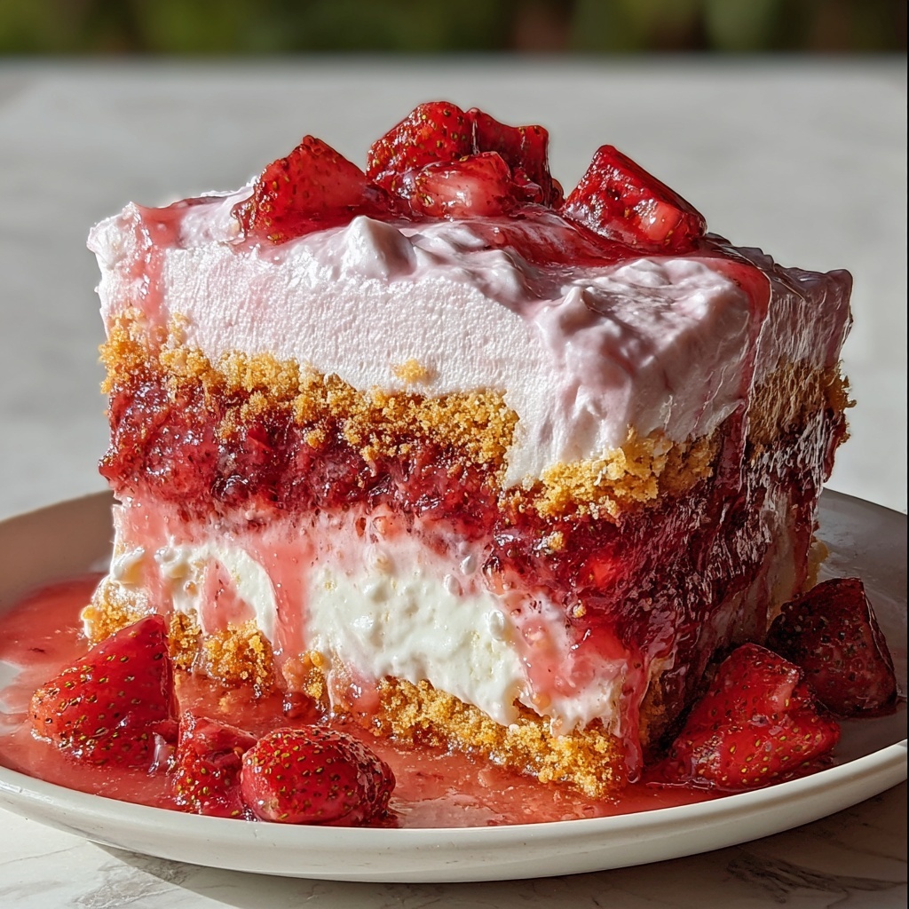Strawberry Honeybun Cake with Strawberry Cream Icing Recipe - Recipe Image
