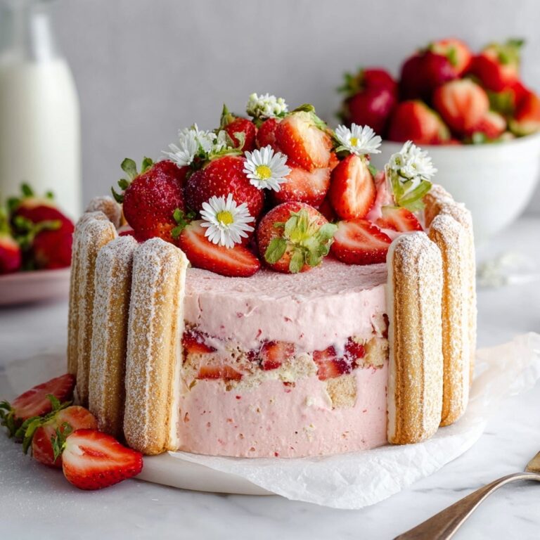 Vegan Strawberry Charlotte (No Eggs, No Gelatin) Recipe