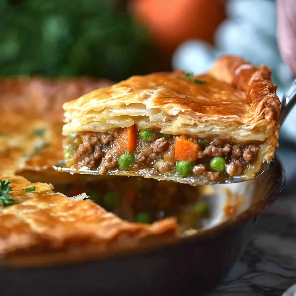Vegetable Pot Pie with Savory Herb Filling and Flaky Crust Recipe - Recipe Image