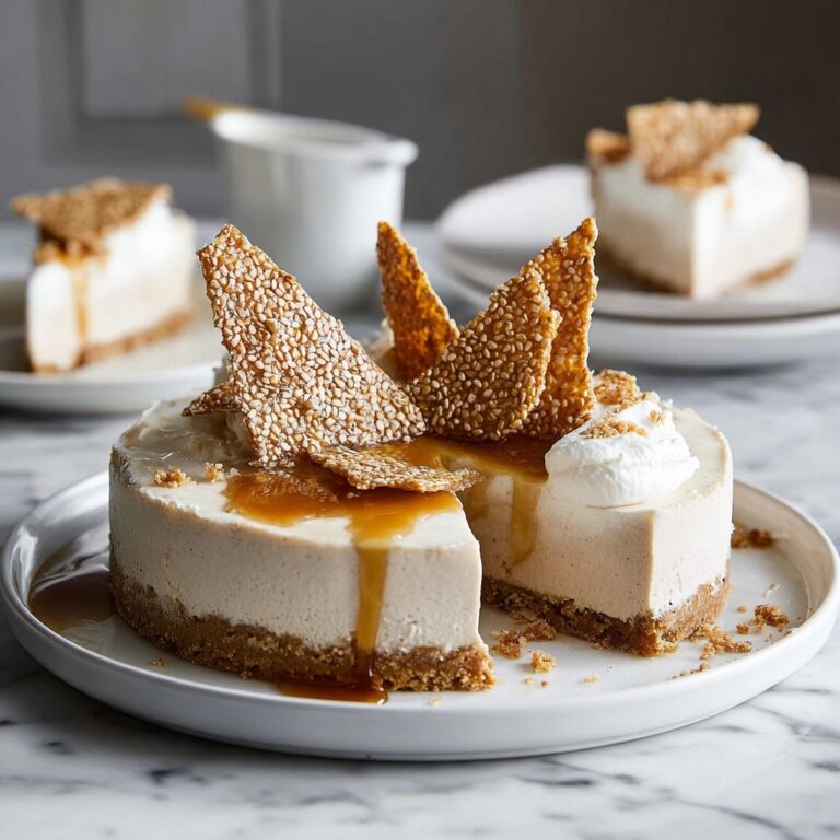 Vegan Tahini Cheesecake with Sesame Brittle Recipe