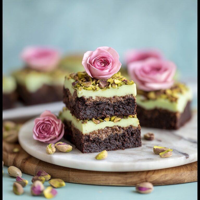 Gluten-Free Pistachio Rosewater Brownies Recipe