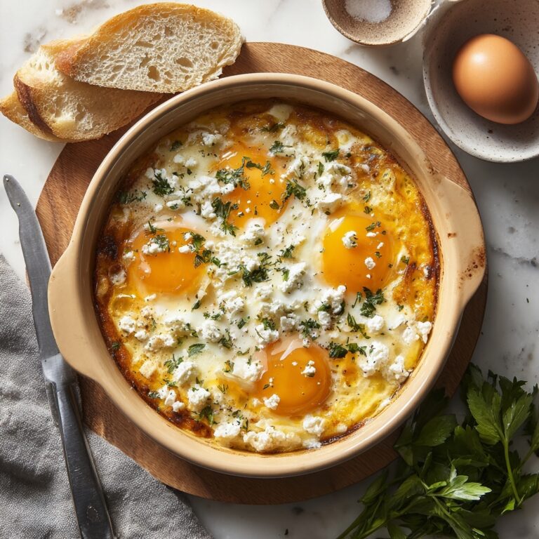 Mediterranean Baked Feta Eggs Recipe