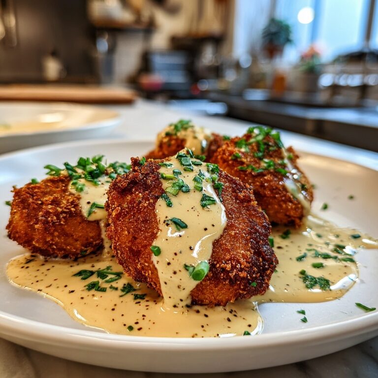 Crispy Parmesan Chicken with Dreamy Garlic Cream Sauce Recipe