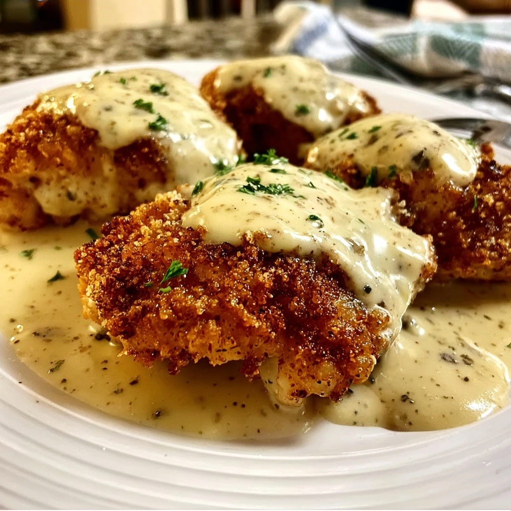 Parmesan Crusted Chicken with Garlic Sauce Recipe - Recipe Image