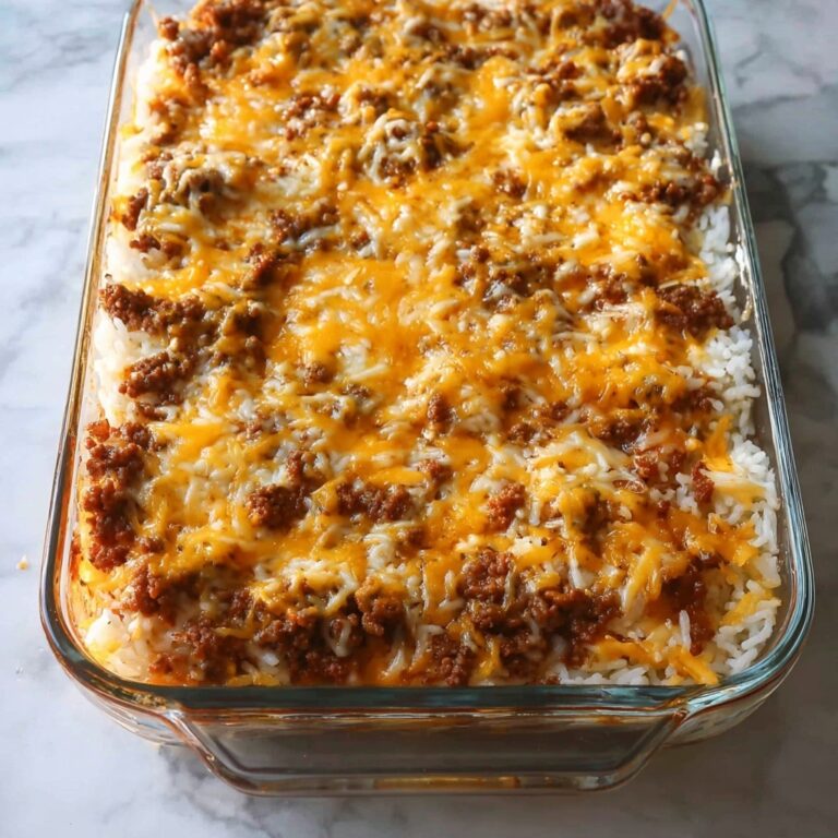 French Onion Ground Beef and Rice Casserole Recipe