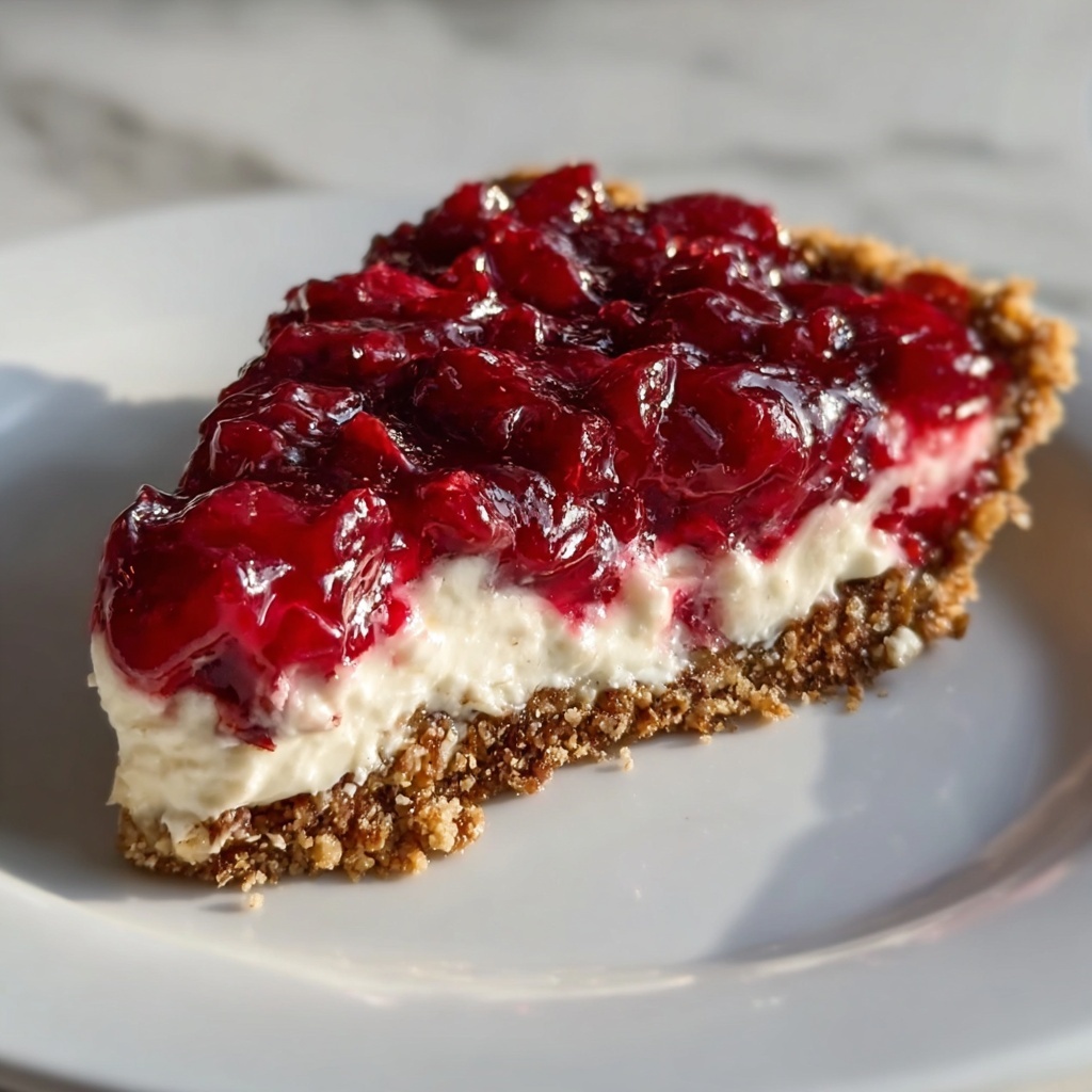 No Bake Cranberry Pie: 6 Steps to Creamy Delight Recipe - Recipe Image