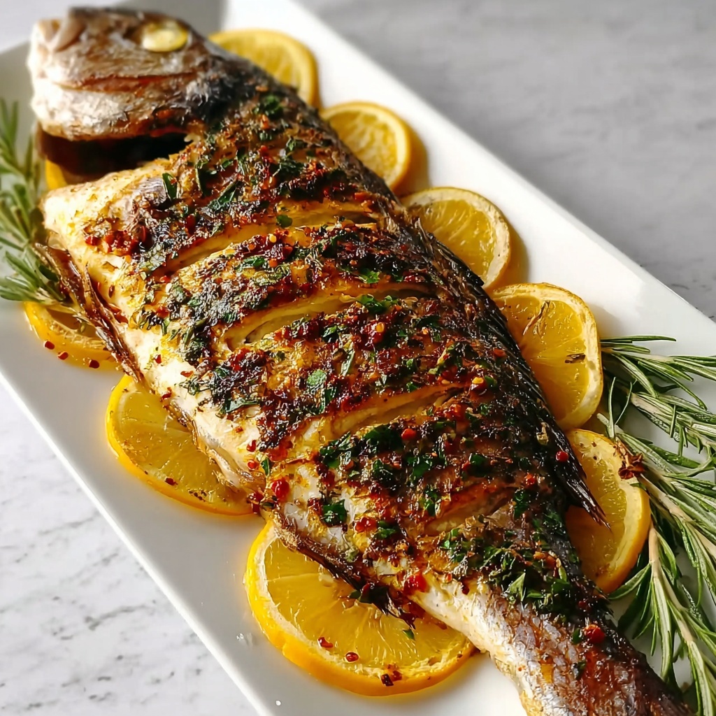 Mediterranean Herb and Lemon Baked Branzino Recipe - Recipe Image