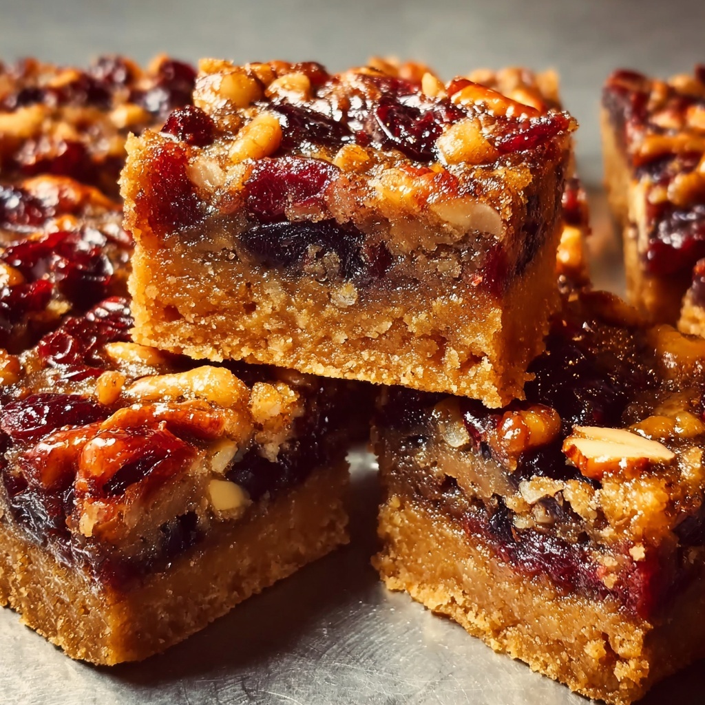 Maple Pecan and Cranberry Bars Recipe - Recipe Image