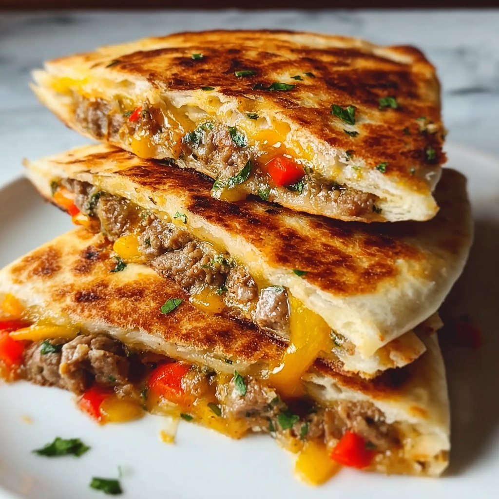 Philly Cheesesteak Quesadilla Recipe - Recipe Image