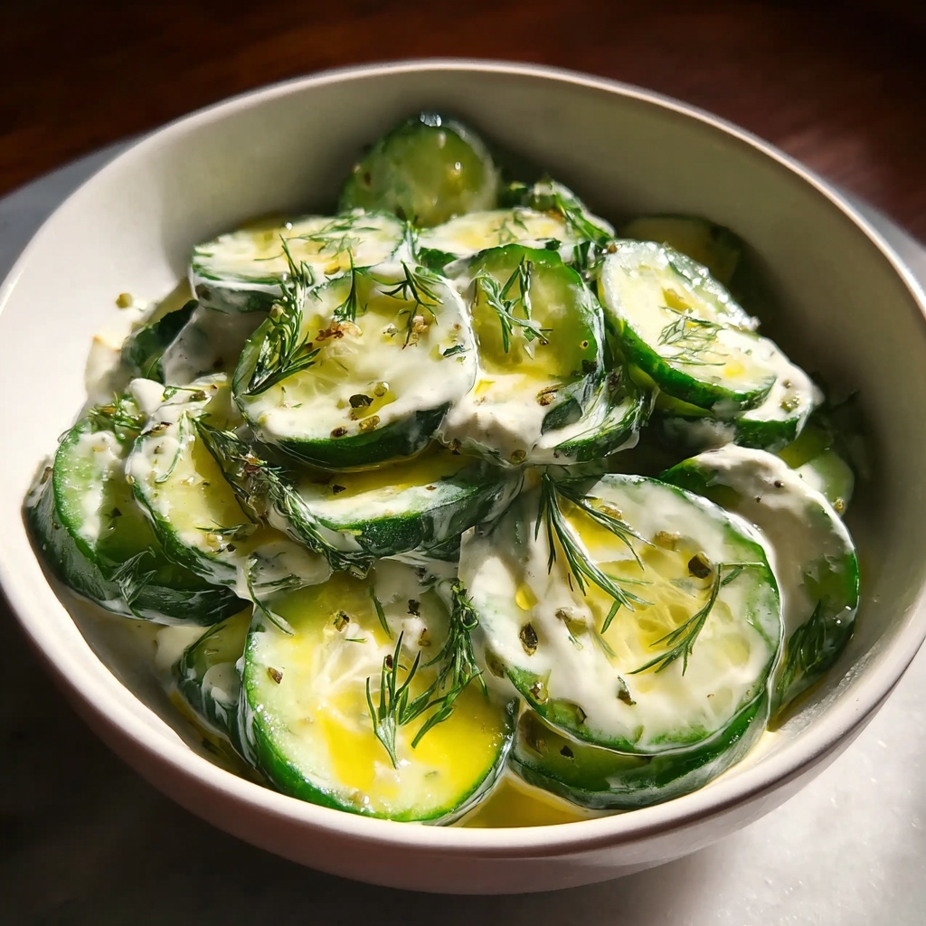 Creamy Cucumber Salad Recipe - Recipe Image