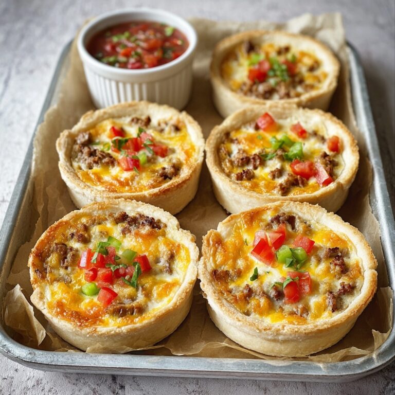 Homemade Mexican Taco Boat Quiches Recipe