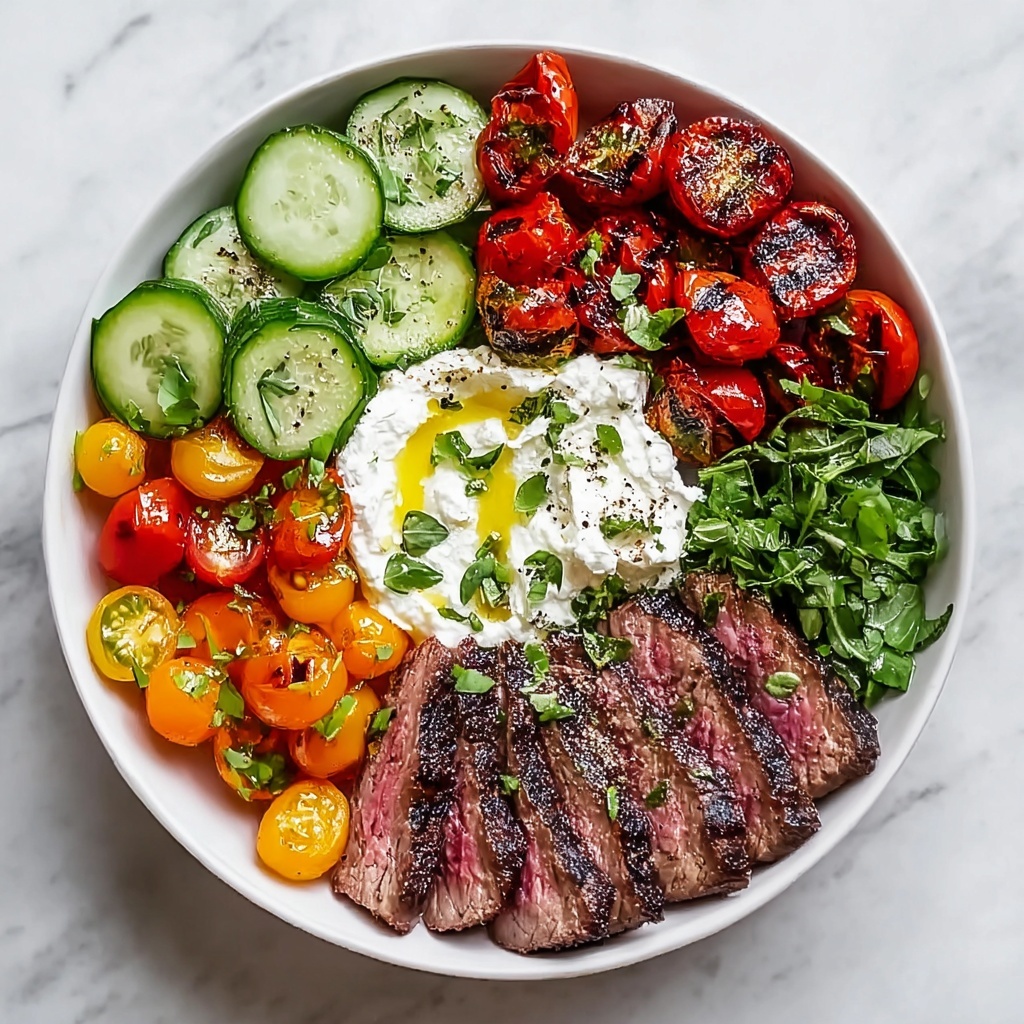 Mediterranean Steak Bowl: Quick Meal with Vibrant Flavors Recipe - Recipe Image