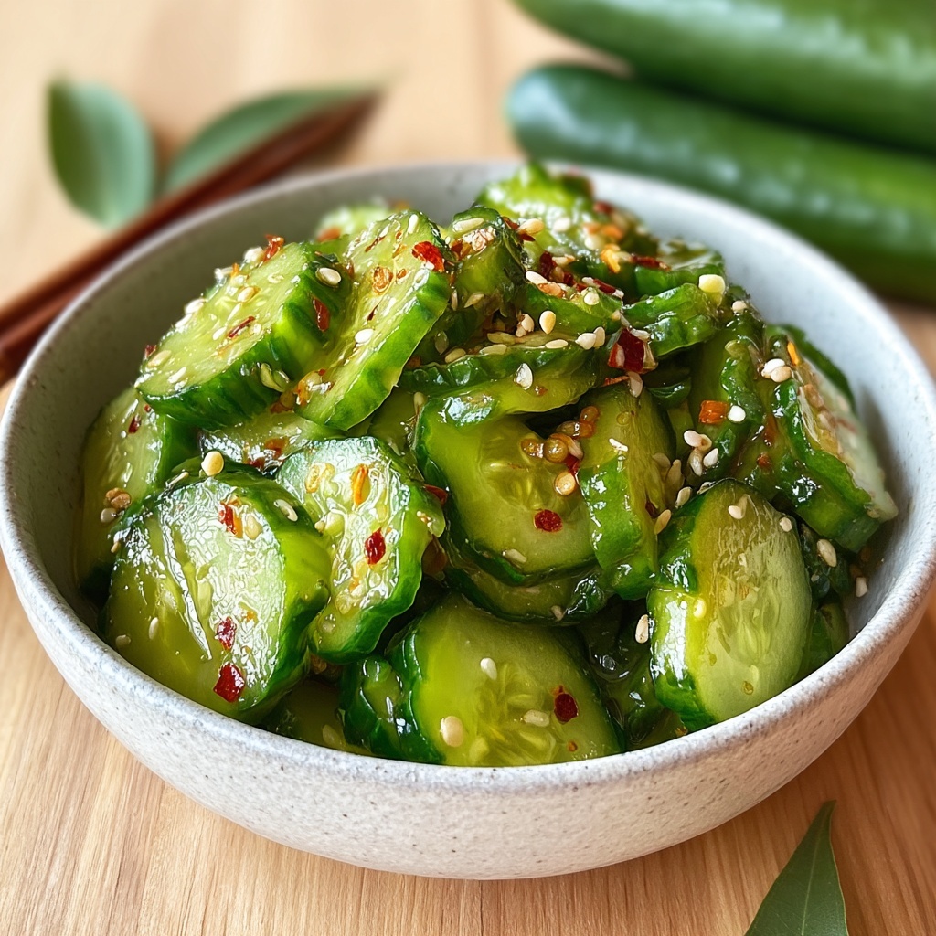 Spicy Asian Cucumber Salad Recipe - Recipe Image