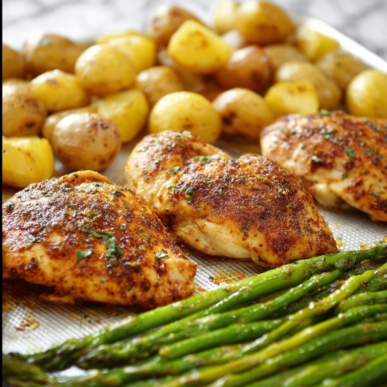Sheet Pan Honey Garlic Chicken with Potatoes and Green Beans Recipe