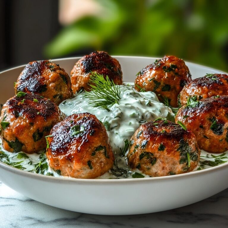Greek Chicken Meatballs with Homemade Tzatziki Recipe