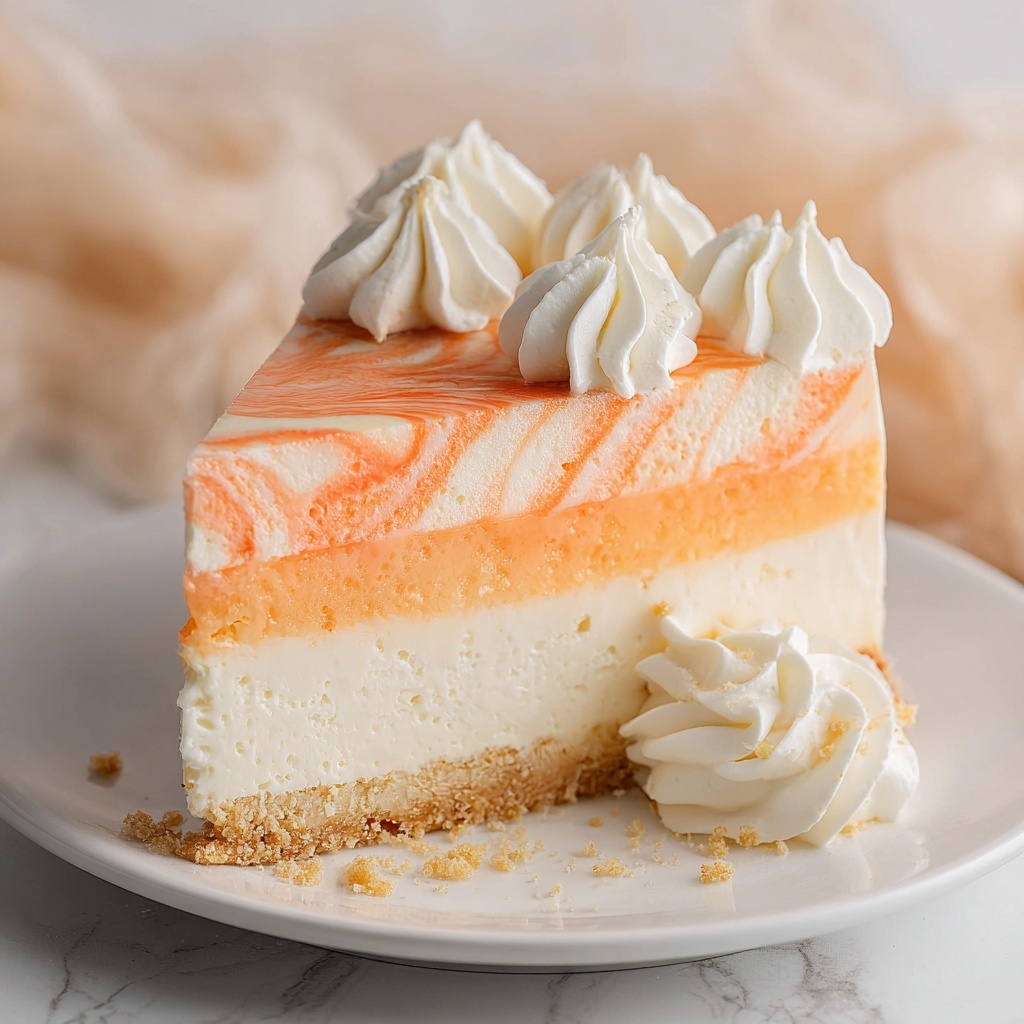 No Bake Orange Creamsicle Cheesecake Recipe - Recipe Image