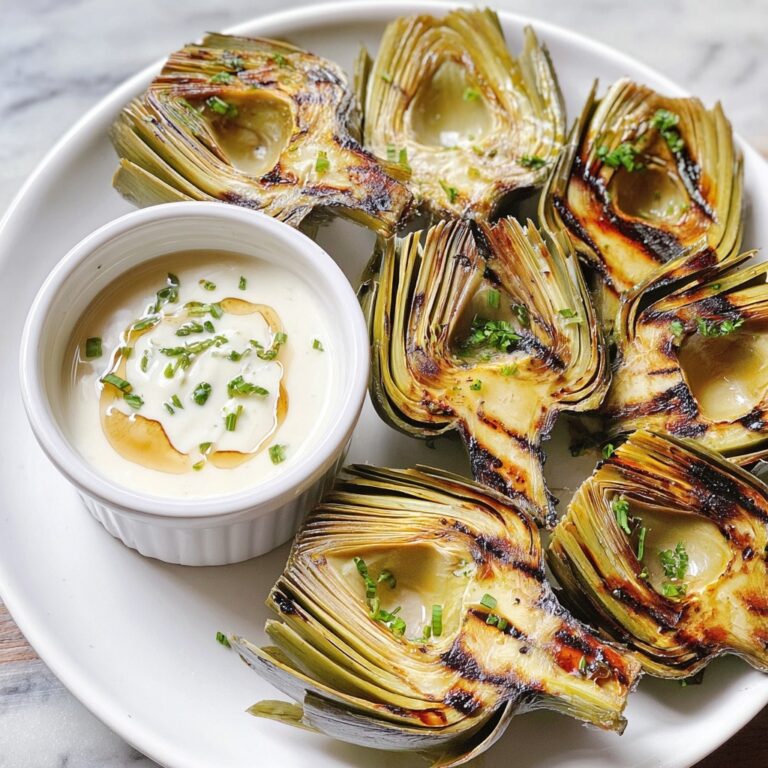 Grilled Artichokes with Garlic Aioli Recipe