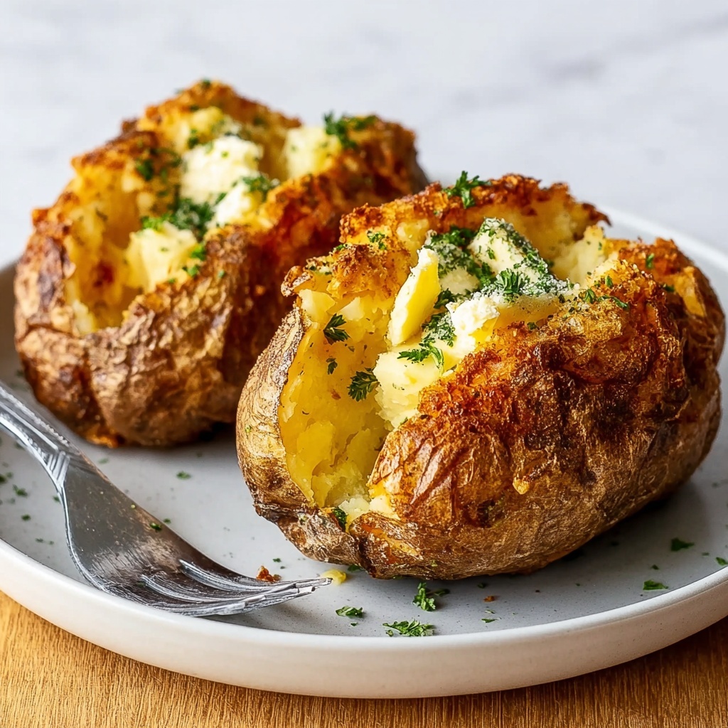 Air Fryer Baked Potatoes with Cheddar, Bacon, and Chives Recipe - Recipe Image