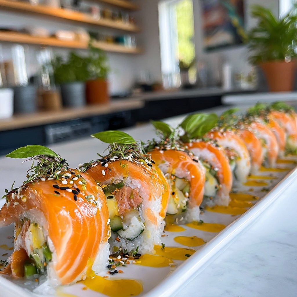 Lemon Basil Salmon Rolls Recipe - Recipe Image