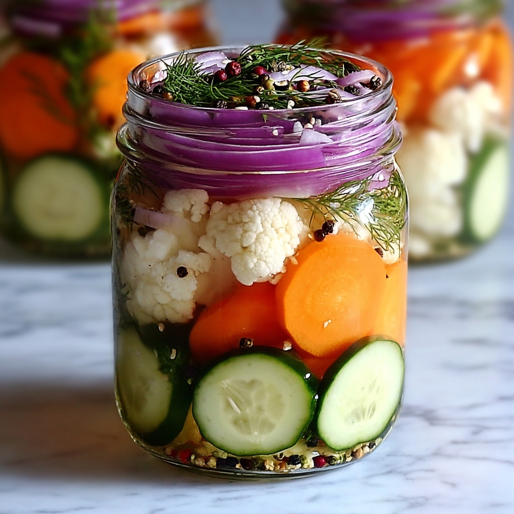 Easy Refrigerator Pickled Vegetables Recipe - Recipe Image