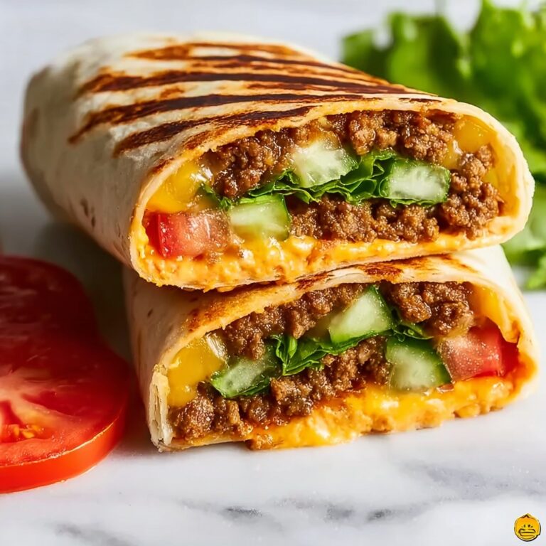 Grilled Cheeseburger Wraps Recipe