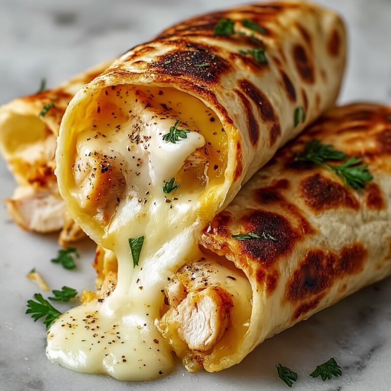 Garlic Cheesy Chicken Wraps Recipe