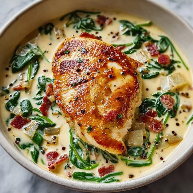 Creamy Chicken Breast in Spinach Parmesan Sauce Recipe