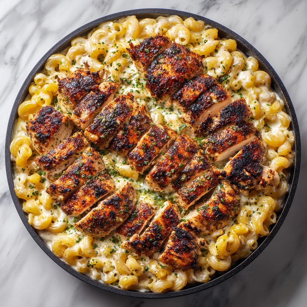 Spicy Honey Pepper Chicken with Creamy Macaroni and Cheese Recipe - Recipe Image