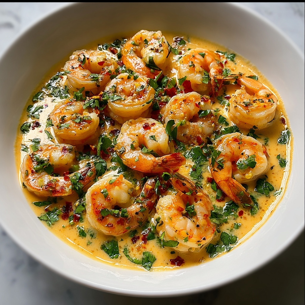 Succulent Shrimp in Creamy Garlic-Paprika Sauce Recipe - Recipe Image