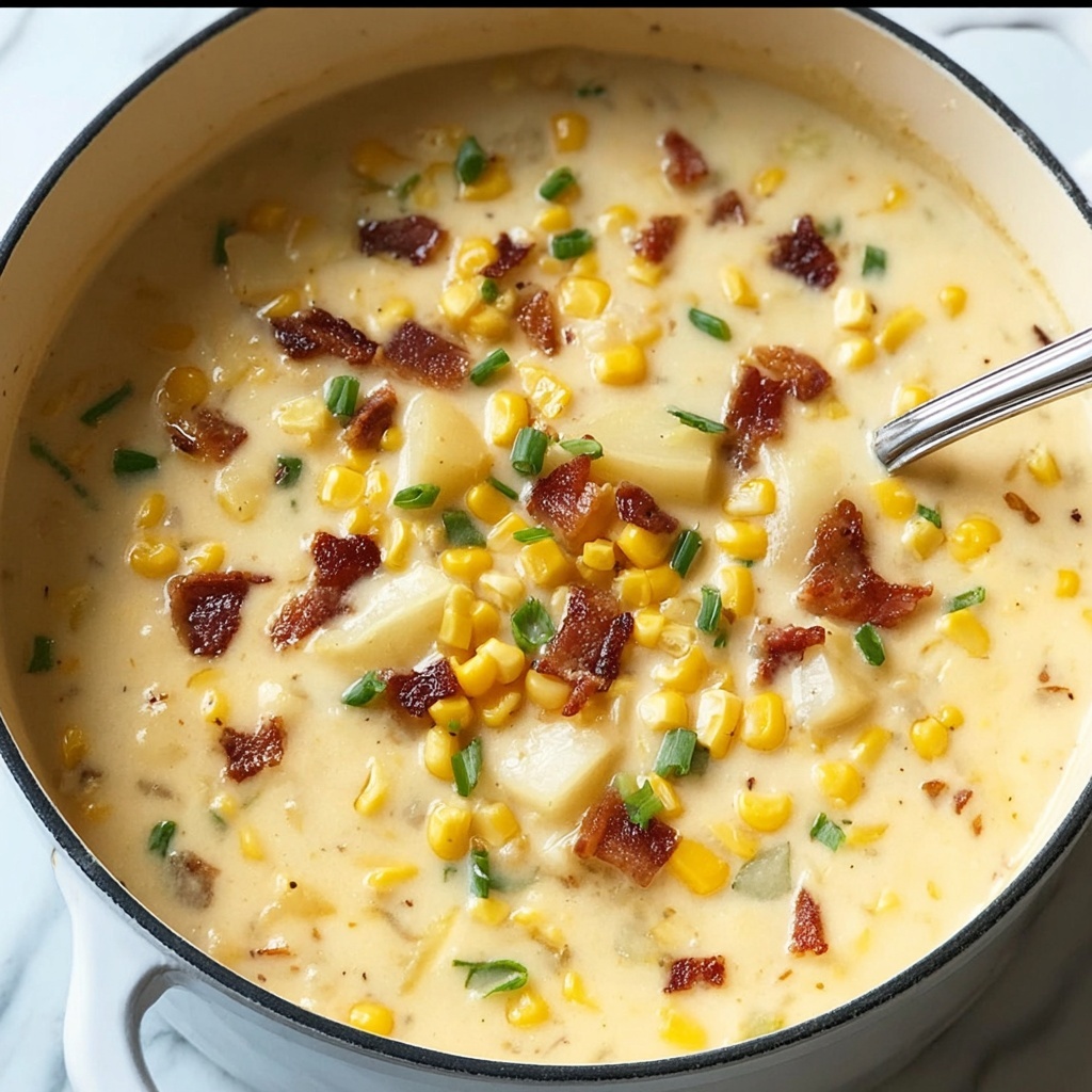 Creamy Potato Corn Chowder Recipe - Recipe Image