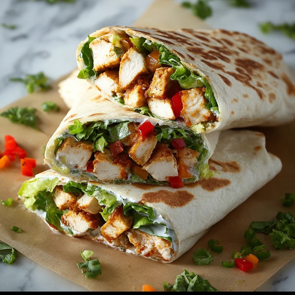 Grilled Garlic Chicken Wraps Recipe - Recipe Image