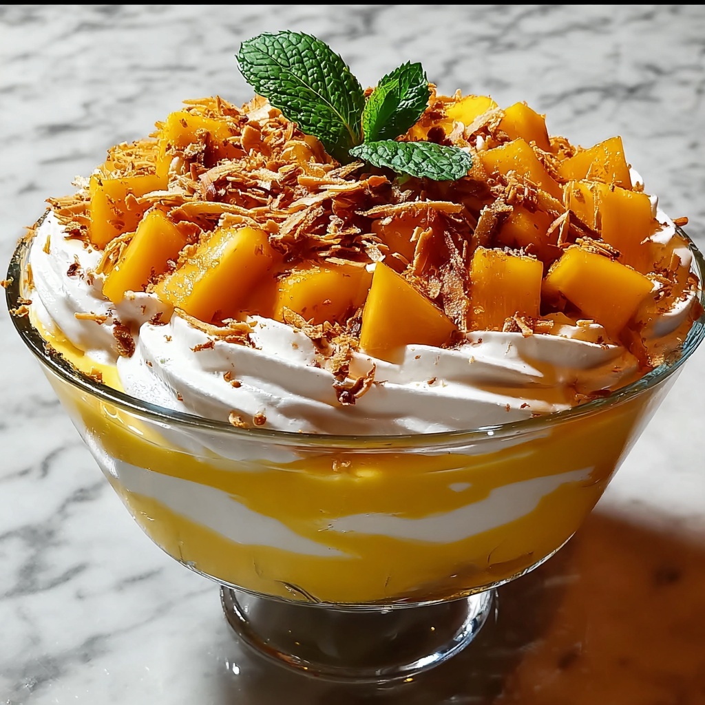 Mango Cheesecake Trifle Recipe - Recipe Image
