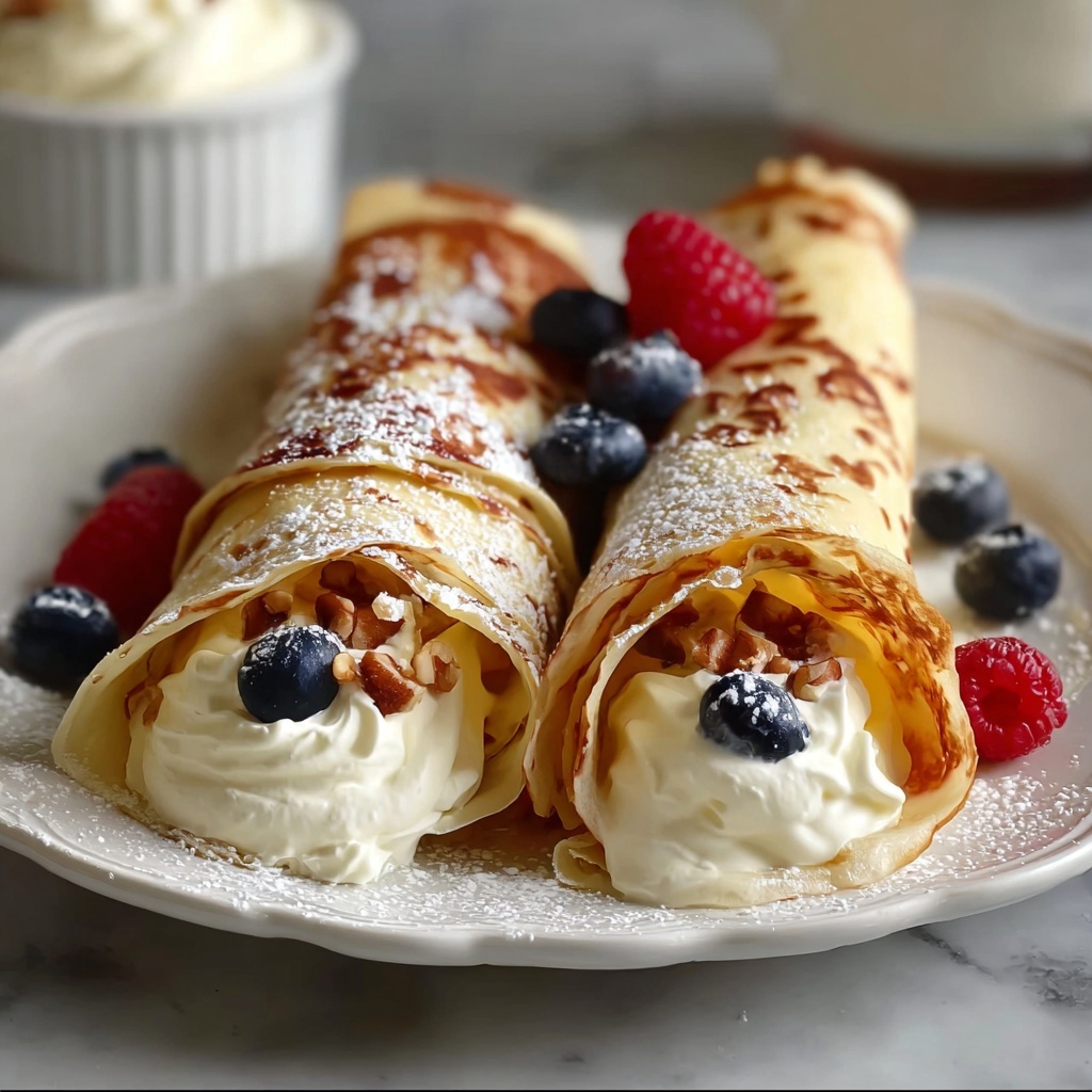 Cheesecake Crepe Roll-Ups Recipe - Recipe Image