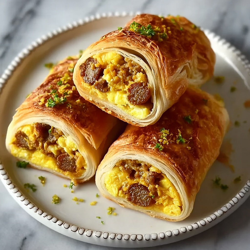 Sausage Egg and Cheese Breakfast Roll-Ups Recipe - Recipe Image