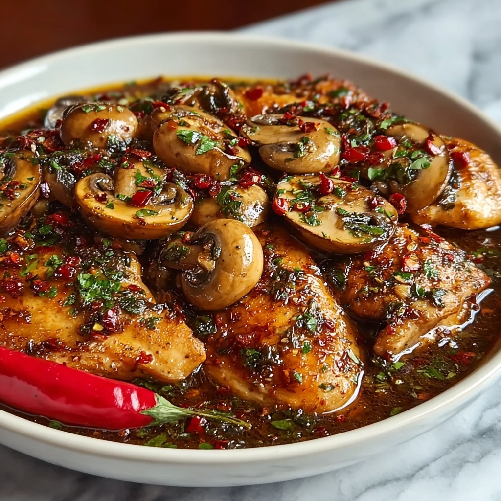 Black Pepper Chicken with Mushrooms Recipe - Recipe Image