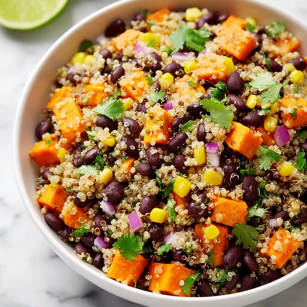 Roasted Sweet Potato Black Bean Quinoa Salad Recipe - Recipe Image