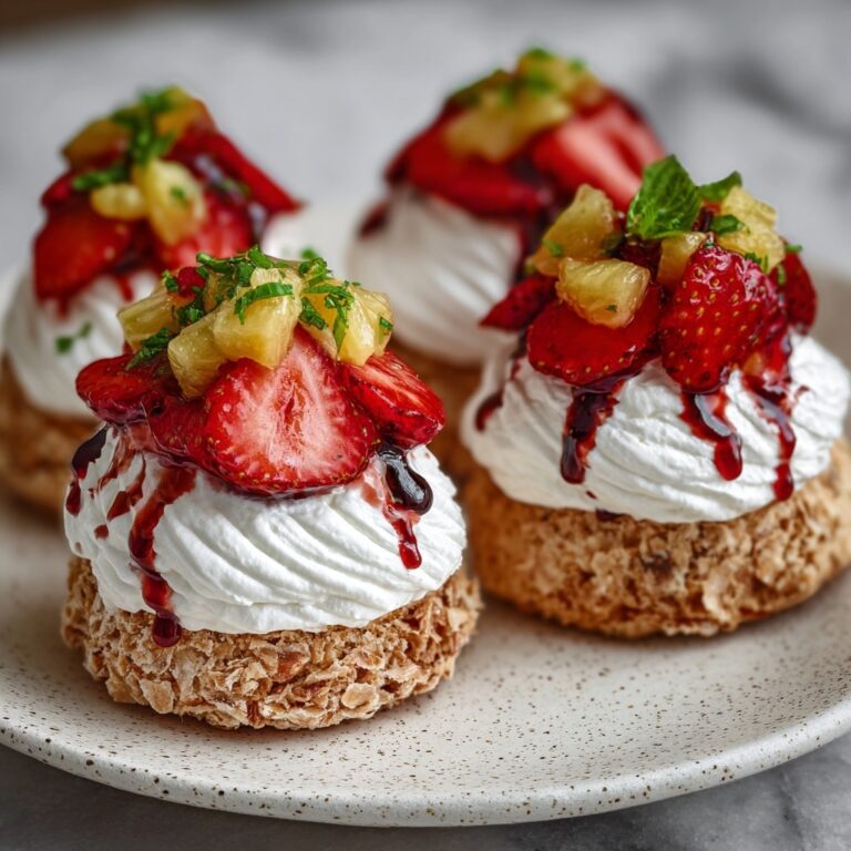 Strawberry Basil Pavlova Nests Recipe