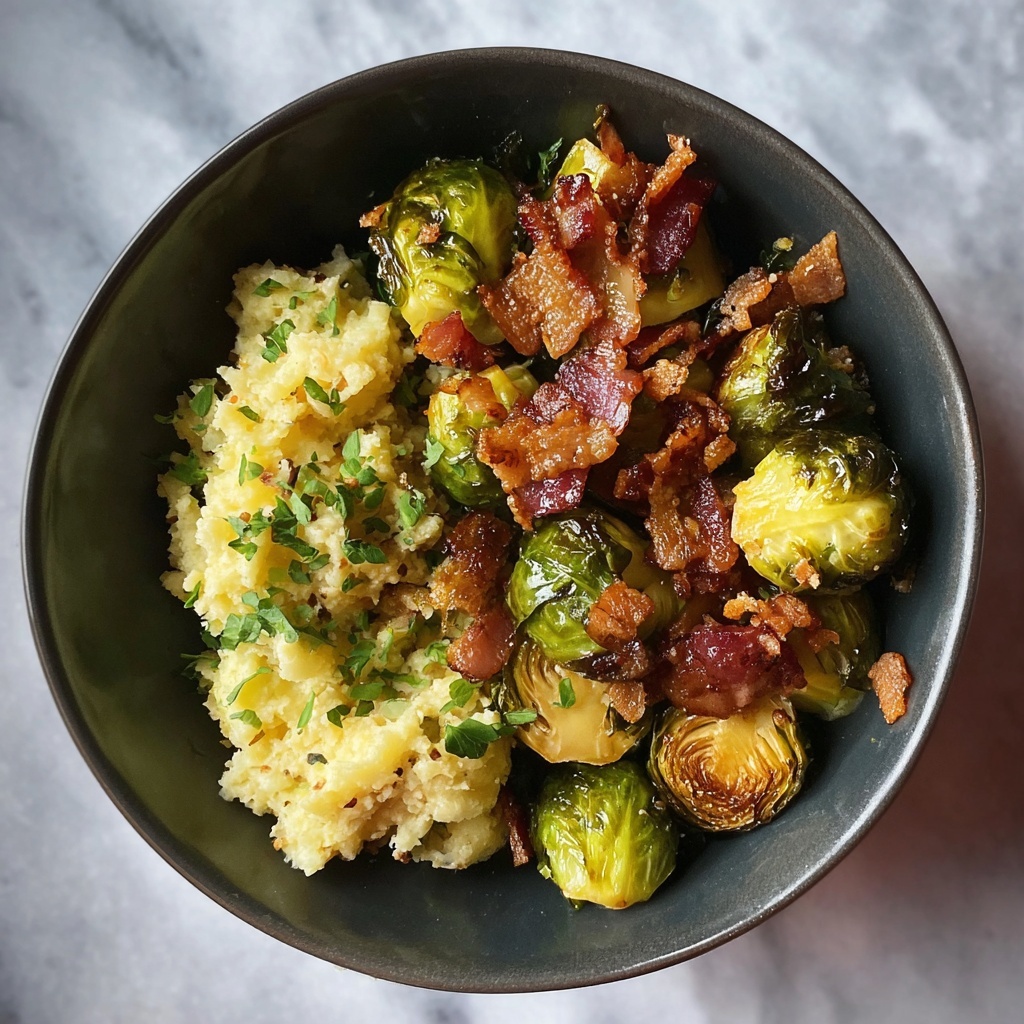 Sweet & Spicy Hot Honey Brussels Sprouts with Bacon Recipe - Recipe Image