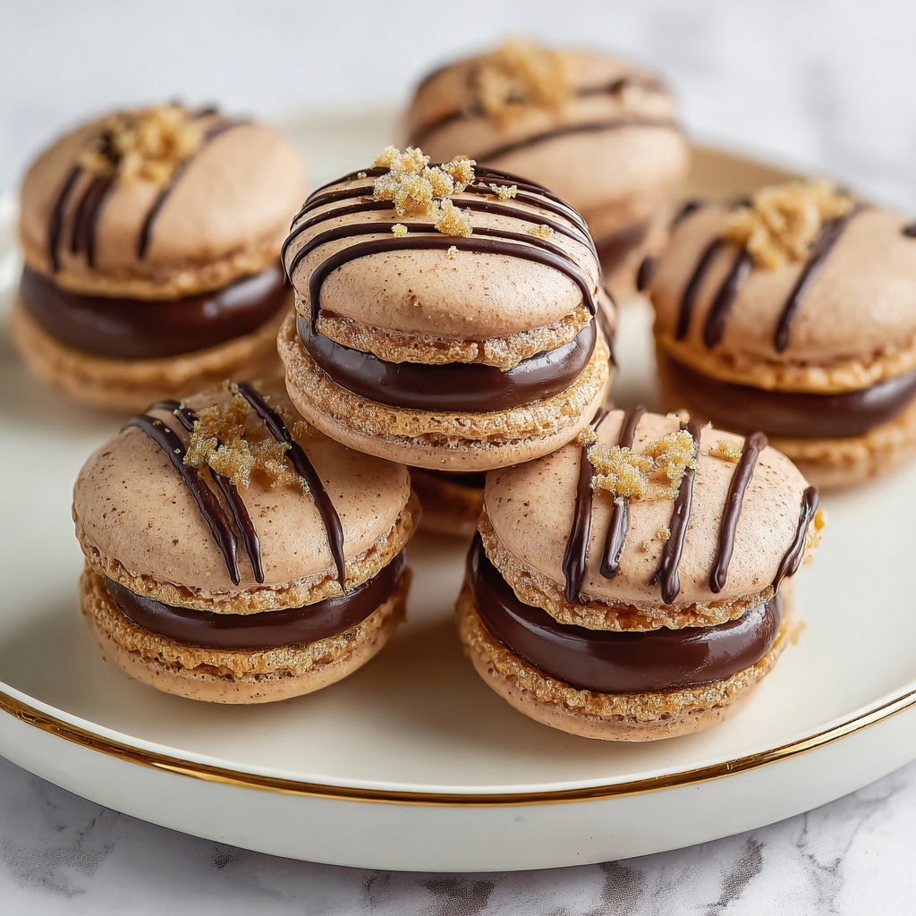 Nutella Drizzle Macaron Recipe - Recipe Image