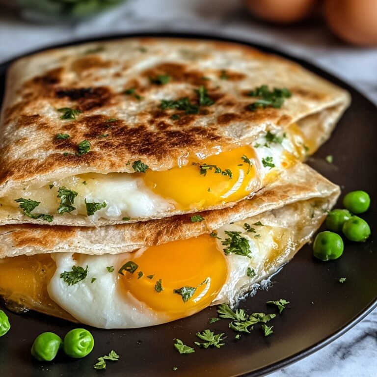 Fried Egg Quesadilla with Sliced Avocado and Cheese Recipe