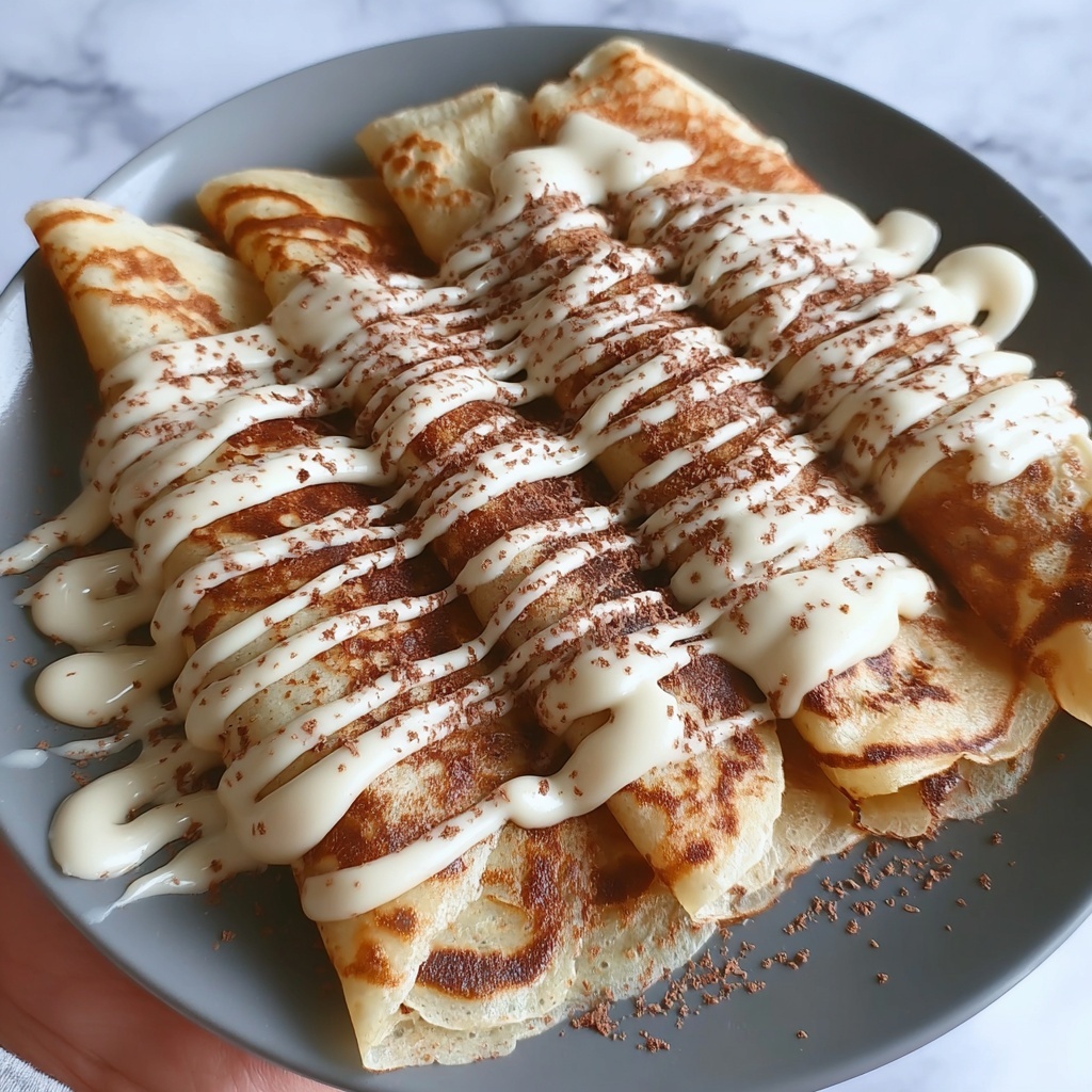 Cinnamon Roll Protein Crepes Recipe - Recipe Image
