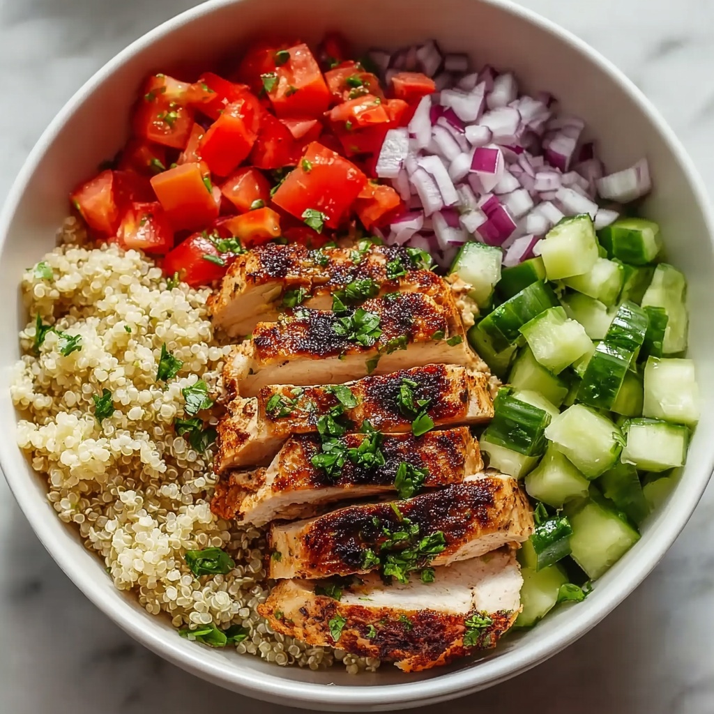 Greek Chicken Quinoa Bowl with Tzatziki Sauce Recipe - Recipe Image
