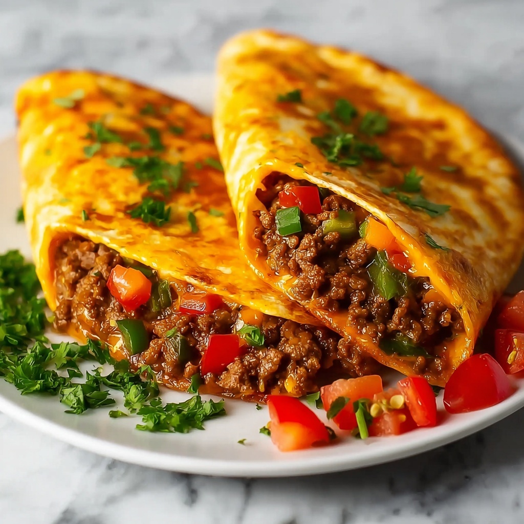 Baked Beef Chimichangas Recipe - Recipe Image