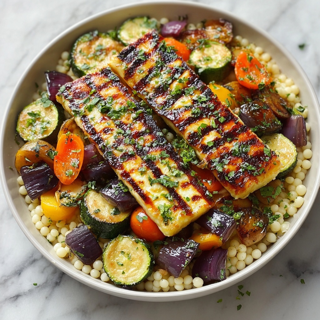 Griddled Vegetables and Halloumi with Couscous Recipe - Recipe Image