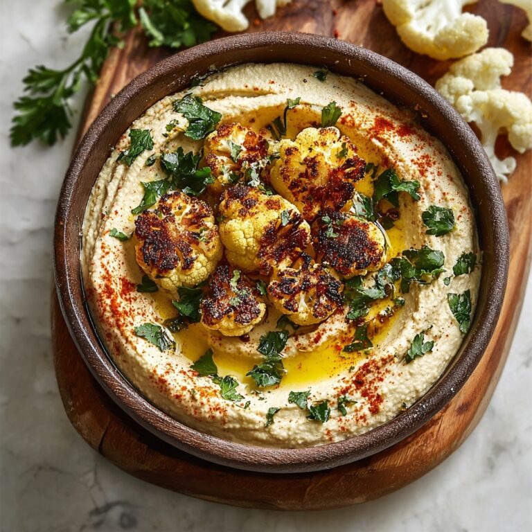 Crispy Roasted Cauliflower Hummus Recipe