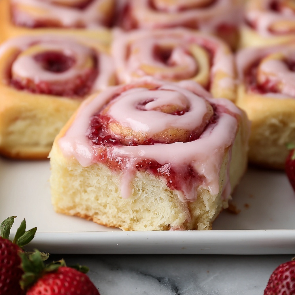 Strawberry Cinnamon Rolls Recipe - Recipe Image