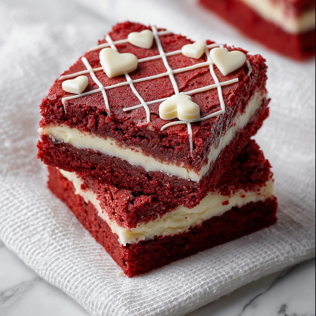 Red Velvet Brownies with White Chocolate Chips Recipe - Recipe Image
