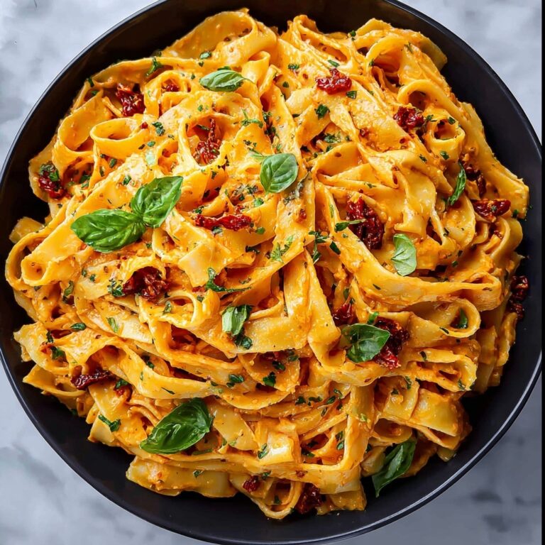 Creamy Sun-Dried Tomato Fettuccine Recipe